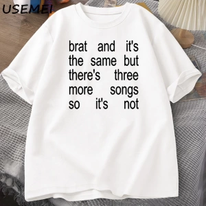 Charli XCX Brat ve It S Baskılı T-Shirt Kült Klasik T Shirt Kadın Erkek Moda Pamuk Kısa Kollu
