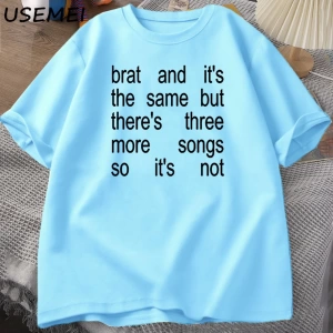 Charli XCX Brat ve It S Baskılı T-Shirt Kült Klasik T Shirt Kadın Erkek Moda Pamuk Kısa Kollu