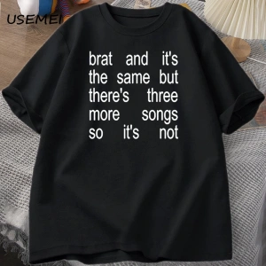 Charli XCX Brat ve It S Baskılı T-Shirt Kült Klasik T Shirt Kadın Erkek Moda Pamuk Kısa Kollu