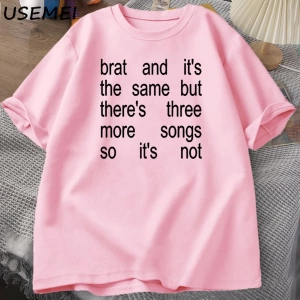 Charli XCX Brat ve It S Baskılı T-Shirt Kült Klasik T Shirt Kadın Erkek Moda Pamuk Kısa Kollu