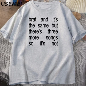 Charli XCX Brat ve It S Baskılı T-Shirt Kült Klasik T Shirt Kadın Erkek Moda Pamuk Kısa Kollu
