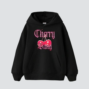 Cherry Gang Baskılı Oversize Unisex Beyaz
