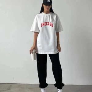 Chicago Baskılı Eşofman Altı Ve T-shirt - Jogger Tişört Alt Üst Eşofman Takımı Bisi