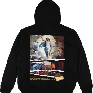 Christ Siyah Oversize Unisex Kapüşonlu Sweatshirt Hoodie