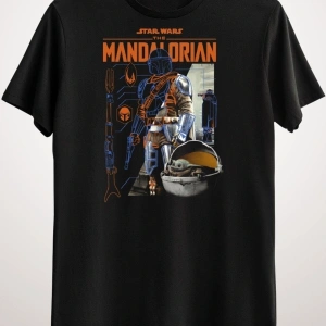 Chulchan Shop Unisex Oversize Siyah Star Wars Mandalorian Schematics