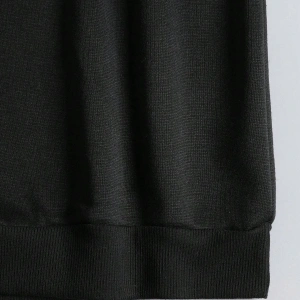 Çiçek Desenli Termal Astarlı Sweat Siyah