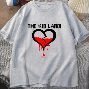 Çocuk Laroi T shirt pamuk kısa kollu O boyun Tshirt erkekler Streetwear boy T-shirt erkek kıs 3067