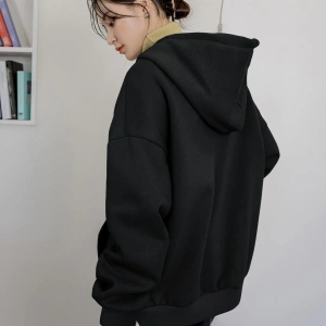Coke serisi Dazy-Less Letter Graphic Kangaroo Pocket Drawstring Hoodie