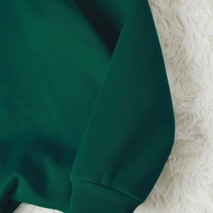 Coke serisi EZwear Coffee Print Thermal Lined Sweatshirt