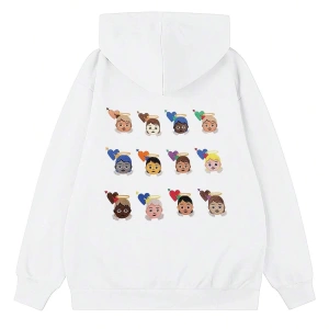 Coke serisi Figure Graphic Drop Shoulder Hoodie