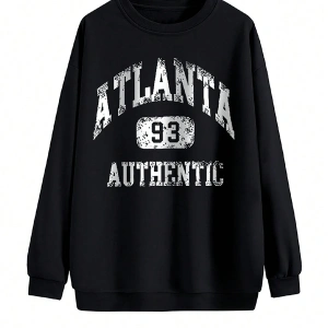 Coke serisi Letter Graphic Drop Shoulder Pullover