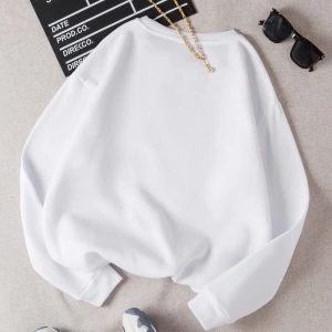 Coke serisi Letter Graphic Thermal Lined Sweatshirt