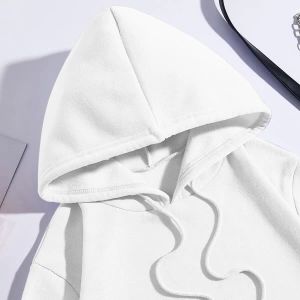 Coke serisi Sculpture & Letter Graphic Kangaroo Pocket Drawstring Thermal Hoodie