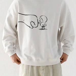 Coko serisi Cartoon Graphic Drop Shoulder Sweatshirt