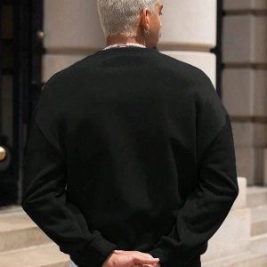 Coko serisi Manfinity Sporsity Letter Graphic Drop Shoulder Sweatshirt