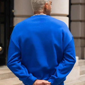 Coko serisi Manfinity Sporsity Letter Graphic Drop Shoulder Sweatshirt