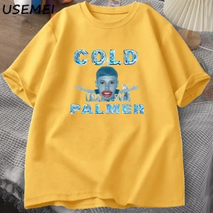 Cold Palmer Meme Graphic T-shirts for Men Causal Cotton Short Sleeve Tshirt Cole Palmer Poste 2957