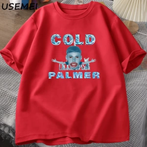 Cold Palmer Meme Graphic T-shirts for Men Causal Cotton Short Sleeve Tshirt Cole Palmer Poste 2957