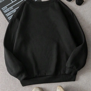 Colorado Baskılı Üç İplik Unisex Oversize Sweatshirt Siyah