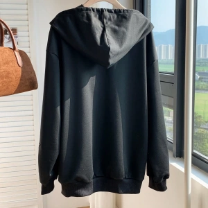 Comfortcana Kadın Kapşonlu Sweatshirt Leopar Yıldız Yamaları ve Bağcıklı Model 5203