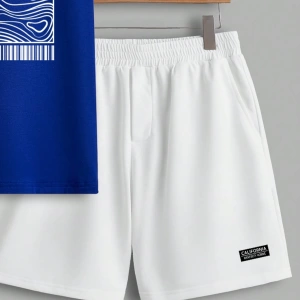 Contour Line Casual Baskılı Erkek Standart Beden Tişört Takımı