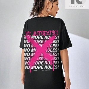 Coolane Amerikan Sokak Stili Graffiti ve Mektup Baskılı Tasarımlı Büyük Boy Yuvarlak Ya