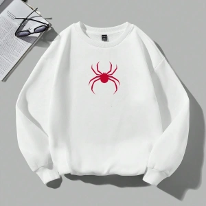 Coolane Bol Örümcek Desenli Sweatshirt Beyaz