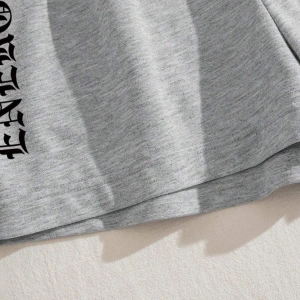 Coolane Butterfly & Letter Graphic Drawstring Waist Şort