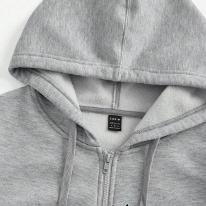 Coolane Casual Star & Letter Loose Fit Bağcıklı Kapşonlu Fermuarlı Sweatshirt Kadınlar İçin,  Model 5149