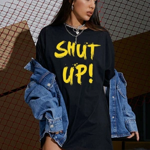 Coolane Drop Omuz Letter Grafikli Oversize Tişört