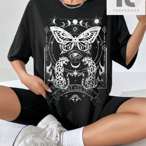 Coolane Figürlü ve Sloganlı Grafik Düşük Omuzlu Tişört