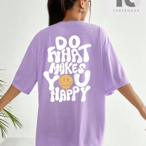 Coolane Harfli Grafik Düşük Omuzlu Longline Tişört