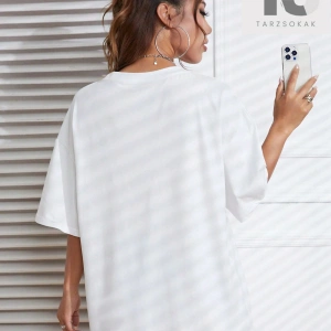 Coolane Kadın Düz Renk Düşük Omuz Tişört