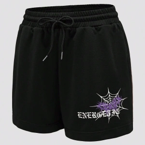 Coolane Letter Graphic Drawstring Waist Şort