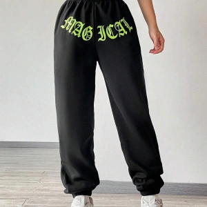 Coolane Letter Graphic Elastic Waist 4 Mevsim Eşofman