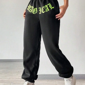 Coolane Letter Graphic Elastic Waist 4 Mevsim Eşofman