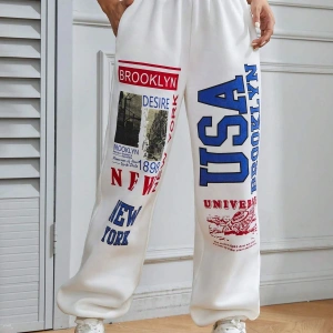 Coolane Letter Graphic Elastic Waist 4 Mevsim Eşofman