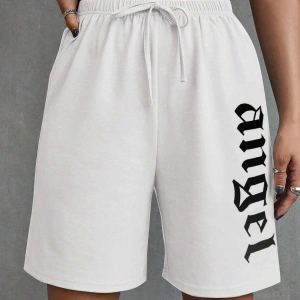 Coolane Letter Graphic Knot Front Track Şort