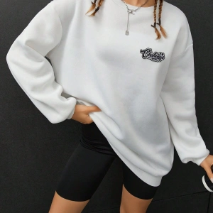 Coolane Sloganlı Grafik Düşük Sweat Beyaz