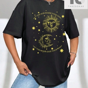 Coolane Wings Baskılı Düşük Omuzlu Büyük Boy Tişört