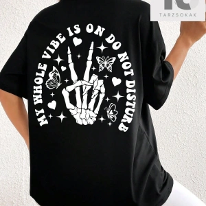 Coolane Wings Baskılı Düşük Omuzlu Büyük Boy Tişört