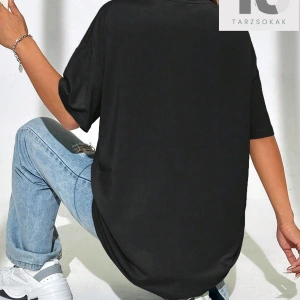 Coolane Wings Baskılı Düşük Omuzlu Büyük Boy Tişört