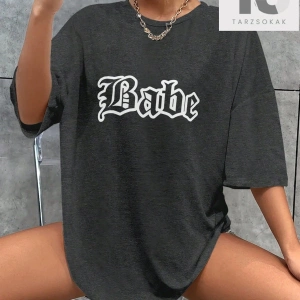 Coolane Yazılı Baskılı Düşük Omuz Tişört