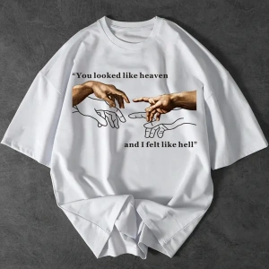 Creation Of Adam Baskılı Unisex Oversize