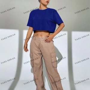 Crop CKOD-232913 Bol Kesim Sportif Kısa