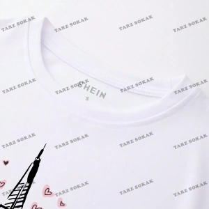 Crop CKOD-232913 Eyfel Kulesi ve Mektup Grafikli