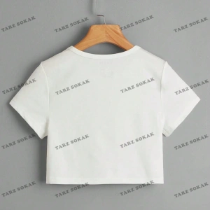 Crop CKOD-232913 Harf Grafikli Kırpma