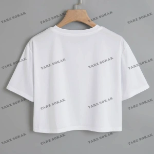 Crop CKOD-232913 Harf Grafikli Kırpma