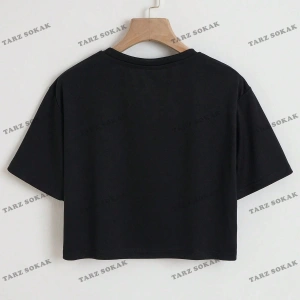 Crop CKOD-232913 Harf Grafikli Kırpma