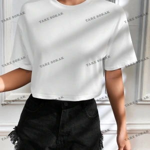 Crop CKOD-232913 Katı Düşük Omuz